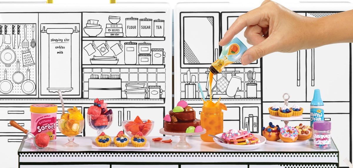 MGA's Miniverse ingredients overview featuring realistic mini foods.