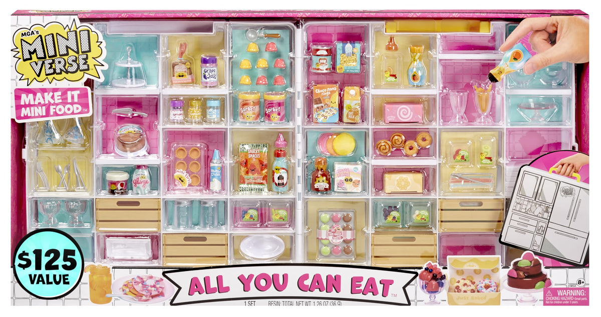 MGA's Miniverse wall-hang or foldable island option offers portable display.