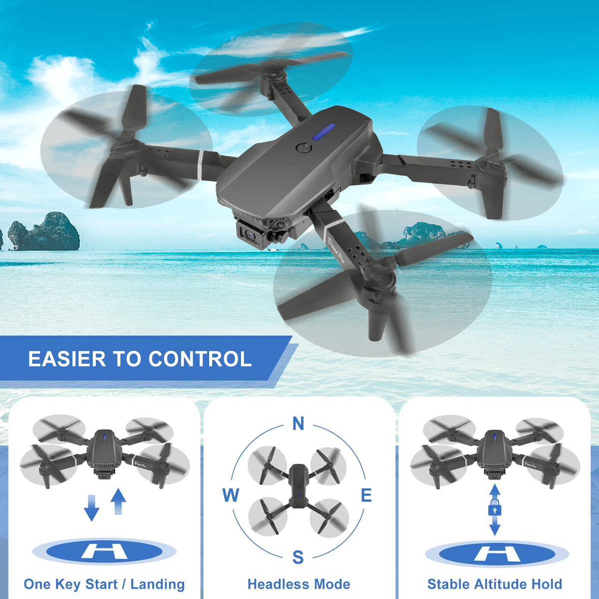 Mgfdget Mini Drone waypoint-flight for planned route photography.