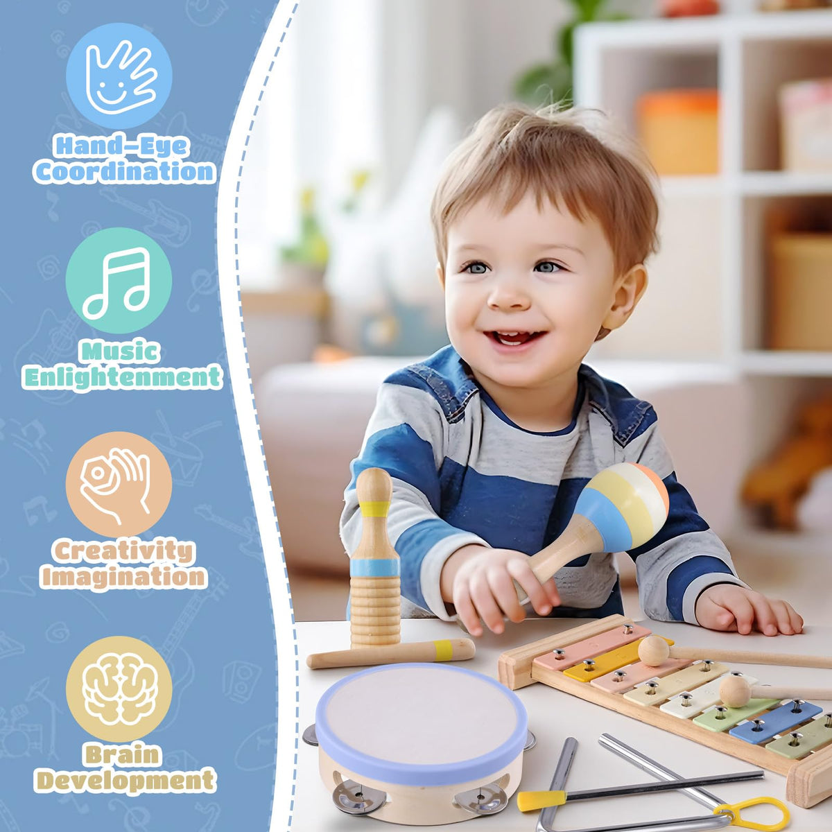 MGparty hand bell encourages precise timing and joyful sound discovery.