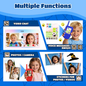MGparty double-pack kids walkie set for shared games and family fun.