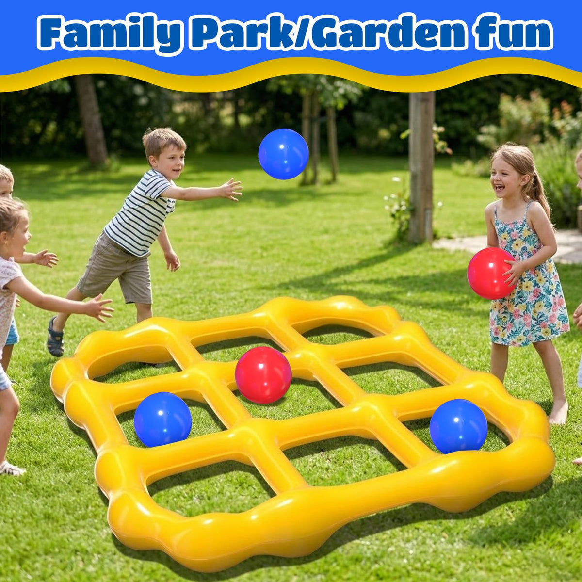 MGparty durable PVC material withstands sun, water splashes, and rough play.