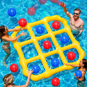 MGparty giant tic tac toe pool board ready for splashy games in the sun.
