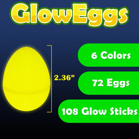 MGparty glow eggs being assembled in easy 1-2-3 steps
