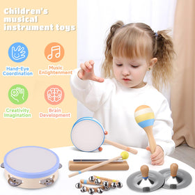 MGparty hand bells and cymbals set encourages social play among toddlers.