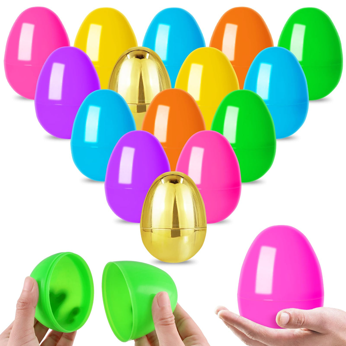 MGparty blue 4-inch fillable Easter egg for colorful hunts and easy prize hiding.