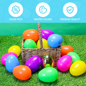 MGparty orange 4-inch fillable Easter egg ideal for larger prizes and hunts.