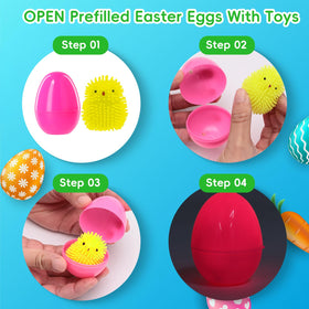 MGparty pre-filled Easter egg with variety toys for hunts