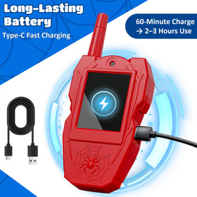 MGparty rechargeable battery walkie emphasizes quick charging and all-day play.