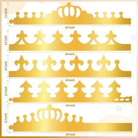 MGZTTHW Durable gold cardboard crowns endure gentle wear for celebrations