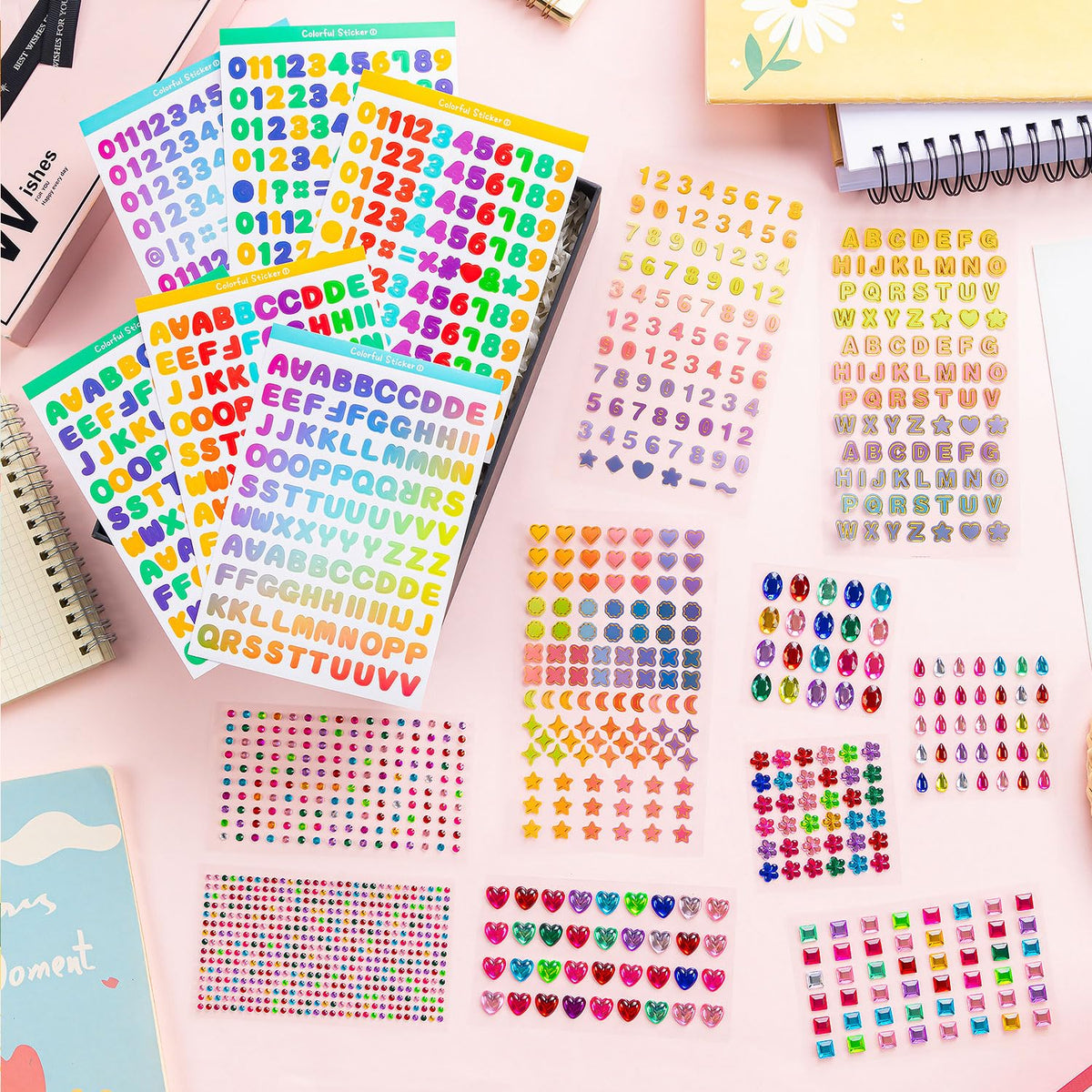 MGZTTHW Self-adhesive stickers with acrylic jewelry boost crown embellishment