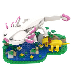 MIAMIACITA axolotl figures with river scenery for imaginative pretend play.