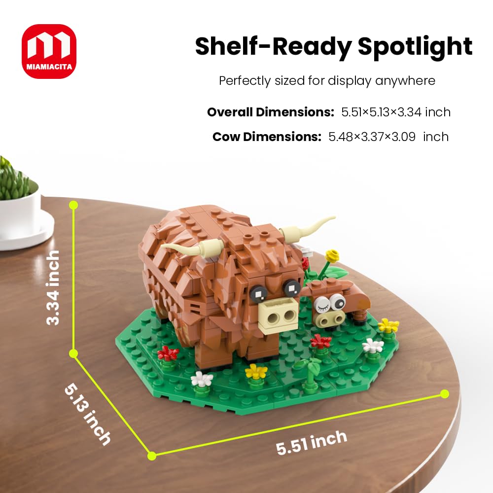 MIAMIACITA Highland Cow building set invites both kids and adults to creative STEM play.