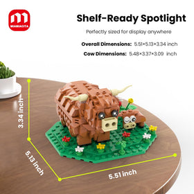 MIAMIACITA Highland Cow building set invites both kids and adults to creative STEM play.