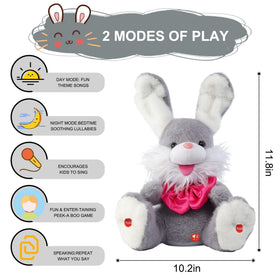 MIAODAM Bunny plush is soft and perfect for cuddles.