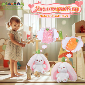 MIAODAM cozy bunny plush offers warm cuddles during reading or TV time