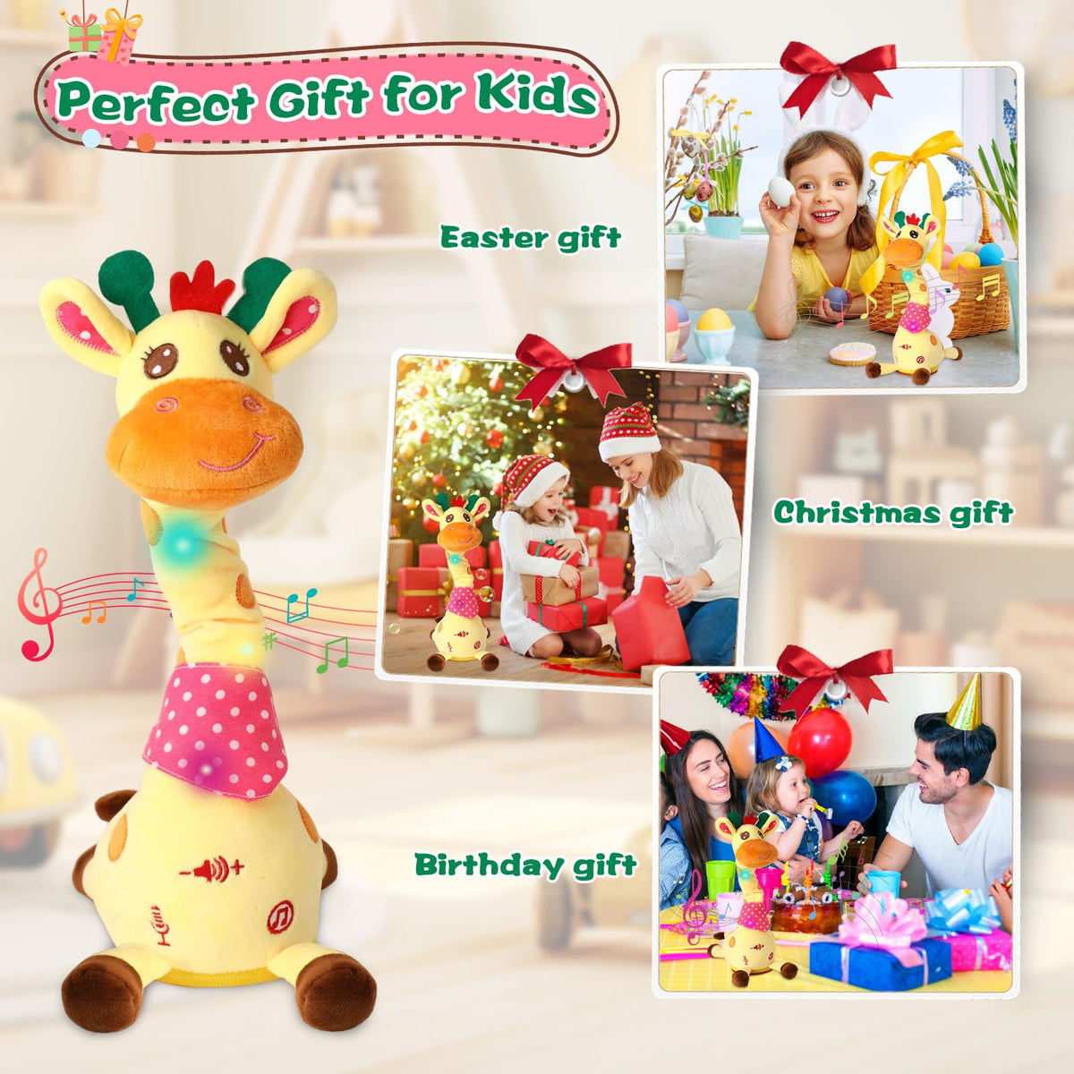 Durable soft plush supports cuddly moments and quiet time.