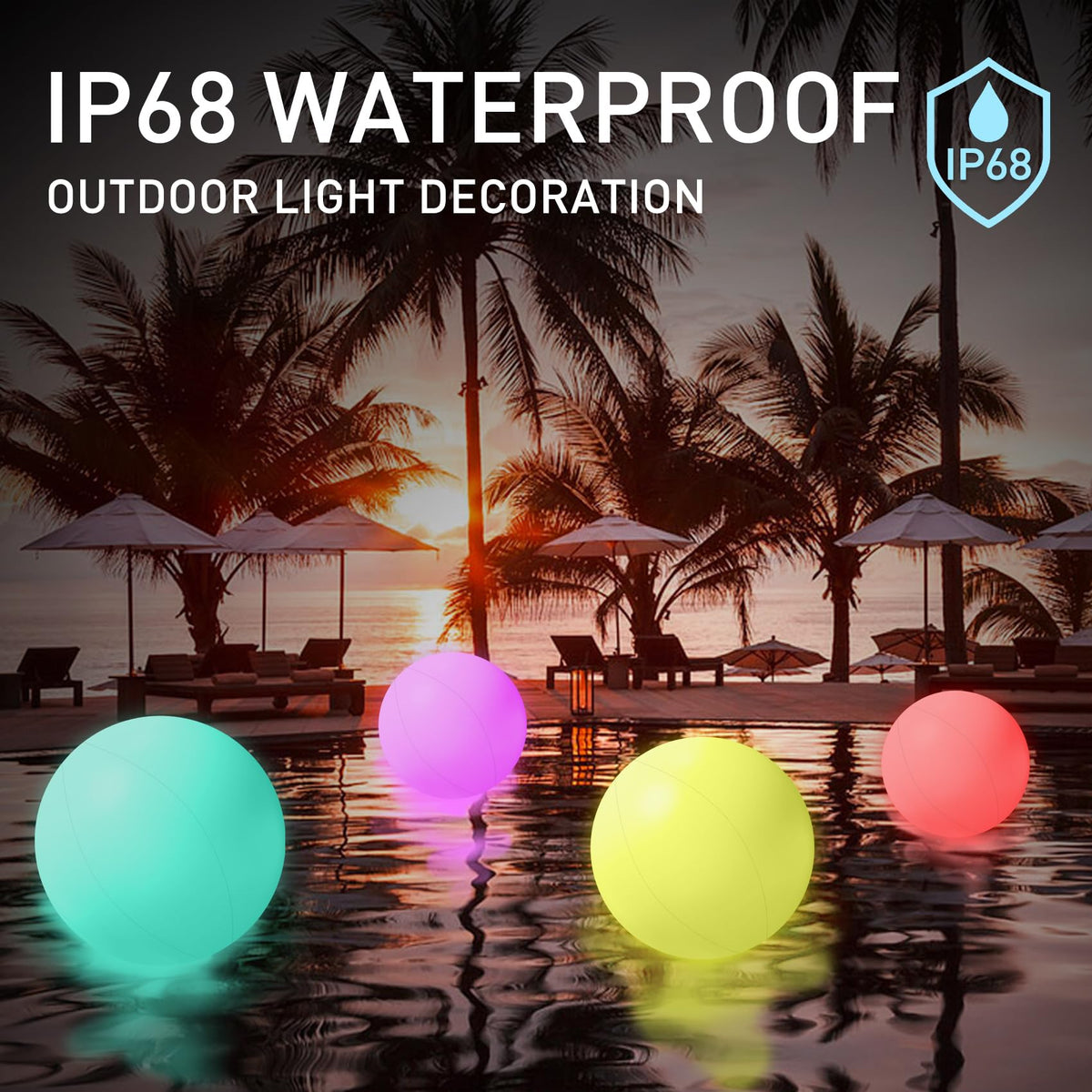 MIAOKE IP68 waterproof ball for all-weather use.