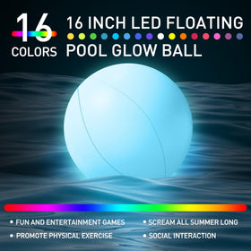 MIAOKE LED ball lighting up poolside for night gatherings.