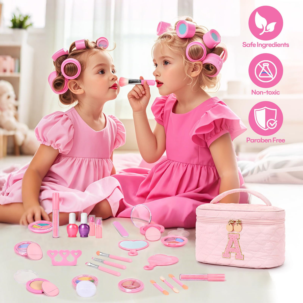 Mibasies kids makeup set full kit showing variety for imaginative dress-up and storytelling