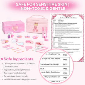 Mibasies kids makeup set washable wipes enable easy cleanup after creative play
