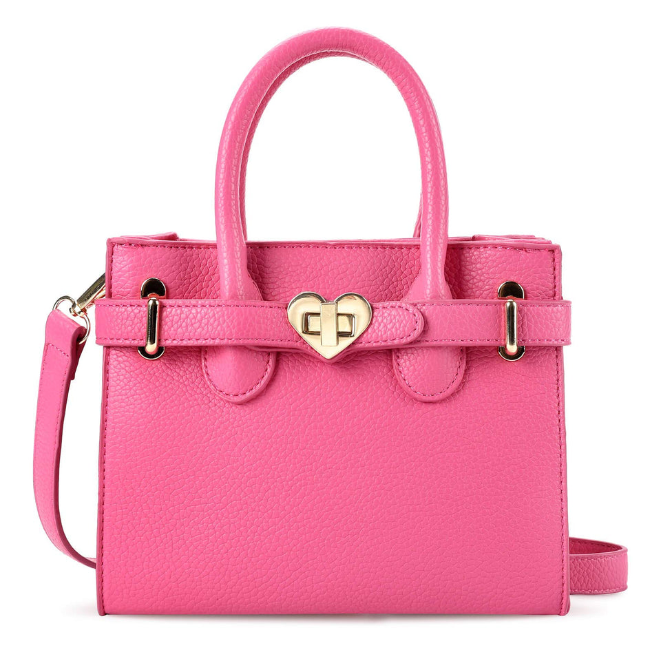 mibasies kids purse hot pink front view, ideal fashion accessory for little girls
