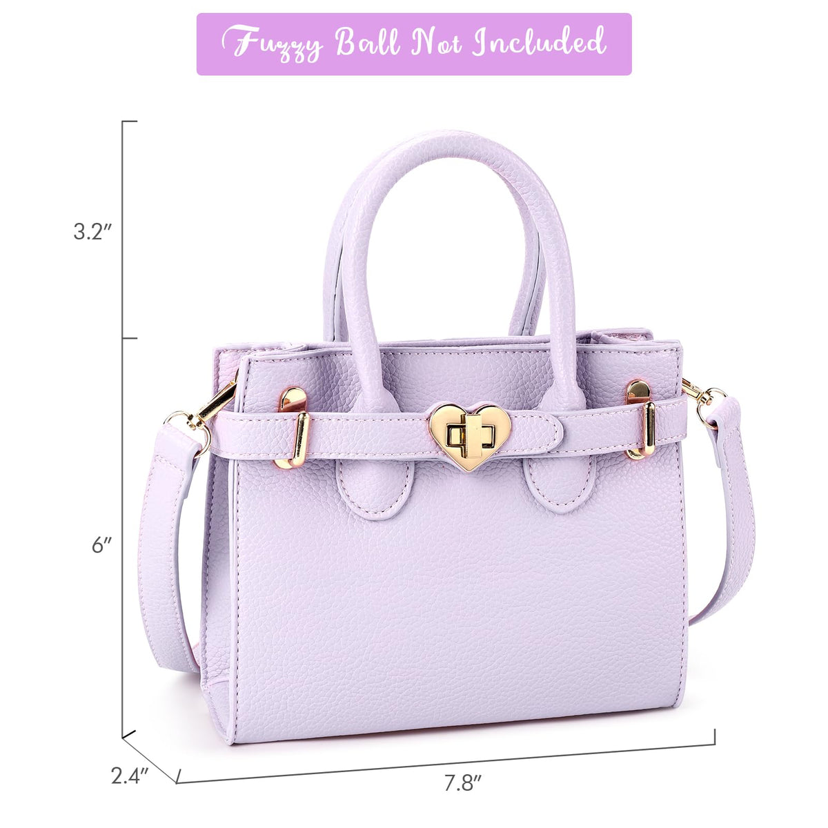 Mibasies purple purse adjustable strap for growing comfort