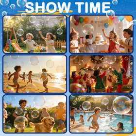 MiBex bubble maker suited for indoor and outdoor celebrations.