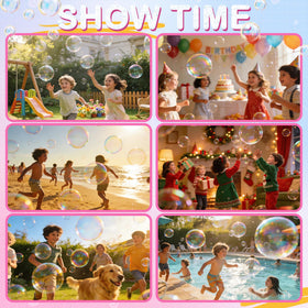 MiBex Bubble Machine suitable for indoor and outdoor play sessions.
