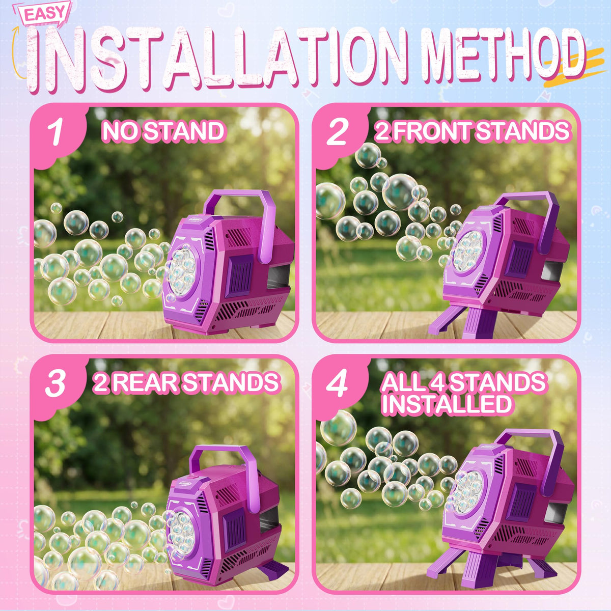 MiBex Bubble Solution mixing guide helps quick setup and play.