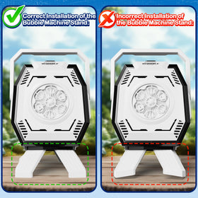 MiBex portable bubble machine with a convenient handle for easy transport.