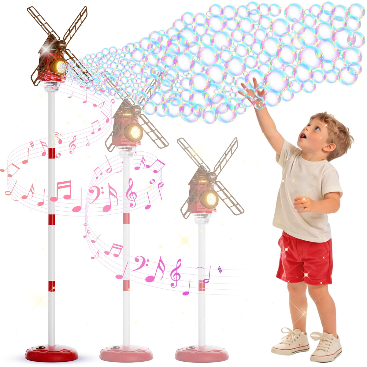 MiBex Windmill Head at 51 inches creates tall bubbles for outdoor play