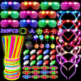 MIBOTE LED glow glasses for vibrant party lighting and hands-free fun.