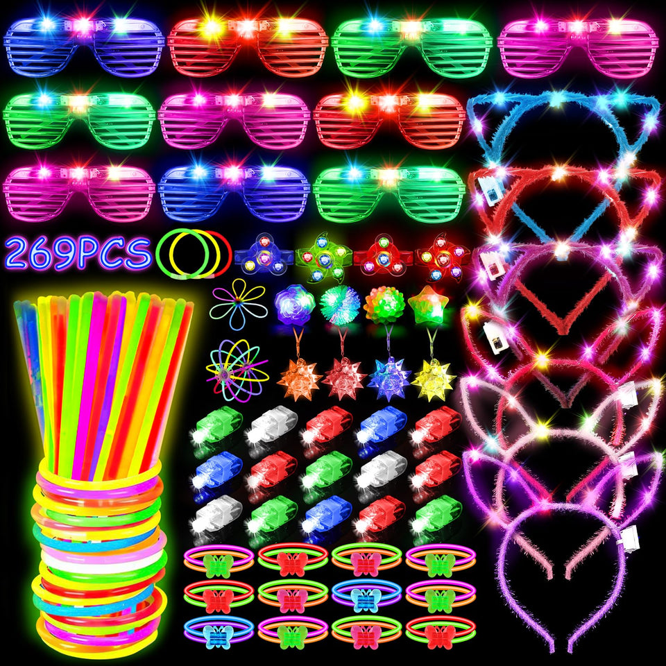 MIBOTE LED glow glasses for vibrant party lighting and hands-free fun.