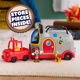 Disney Mickey Mouse Happy Camper playset campfire scene for cozy storytelling.