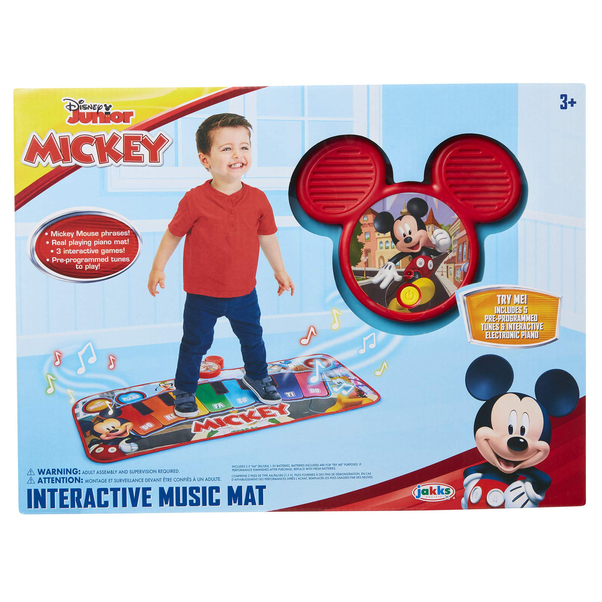 Mickey Mouse Music Mat kid playing demonstrates active movement