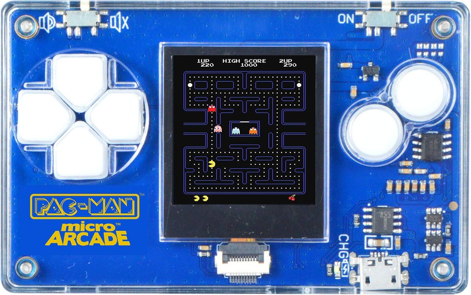 Micro Arcade Pacman Multi in compact size fits pockets for travel play.