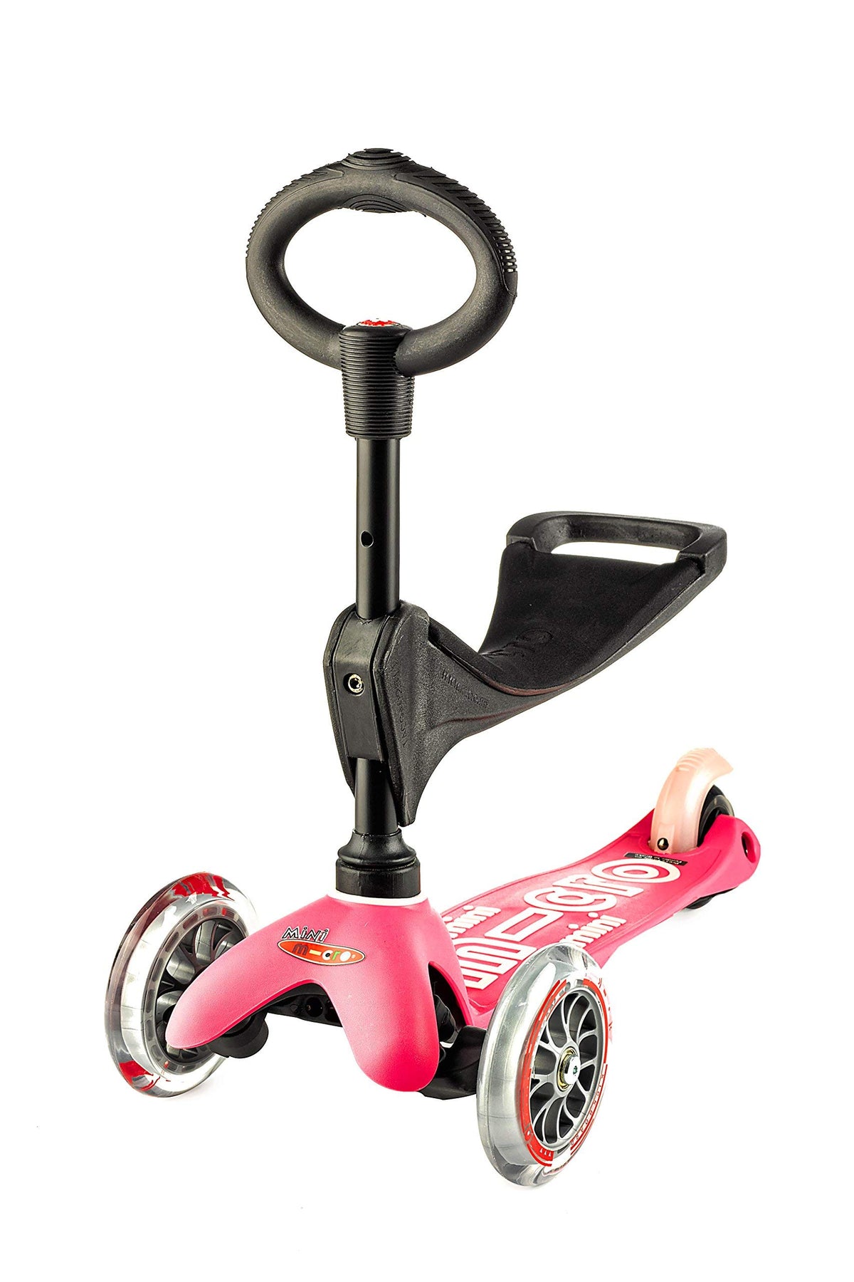 Micro Mini 3in1 Deluxe o-bar-removal enables quick mode changes for growing kids.
