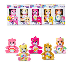 Micro Teenies Care Bears 5-Pack treasure box in hand, perfect for imaginative play on the go