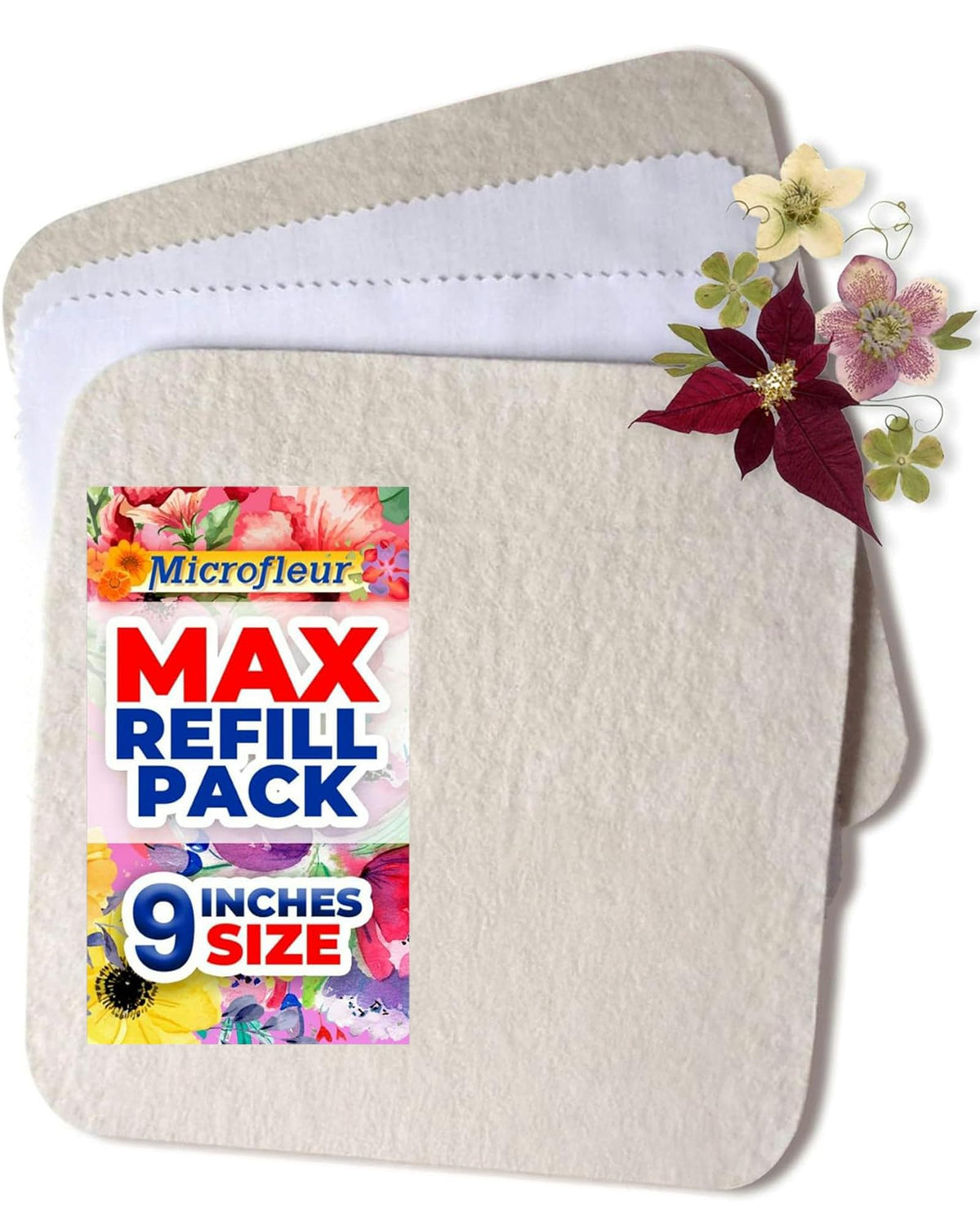 Microfleur max 9in refill pack for precise flower pressing and quick sessions.