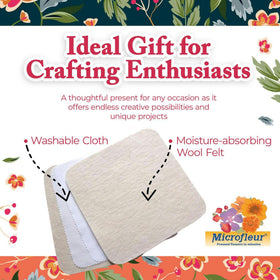 Microfleur wool inserts ensure even drying of delicate blooms.