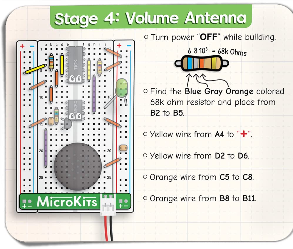 MicroKits Theremin batteries included for immediate hands-on use