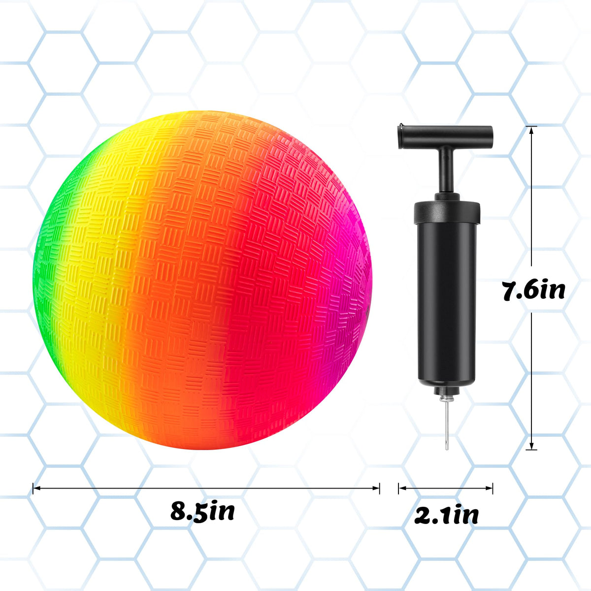 Micsoa rainbow kickball 8.5 inches for indoor and outdoor games