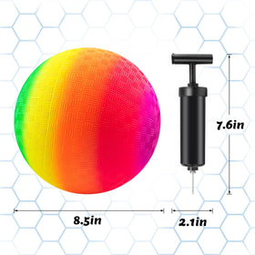 Micsoa rainbow kickball 8.5 inches for indoor and outdoor games