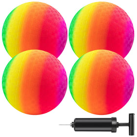 Micsoa rainbow playground ball 8.5 inches for outdoor play