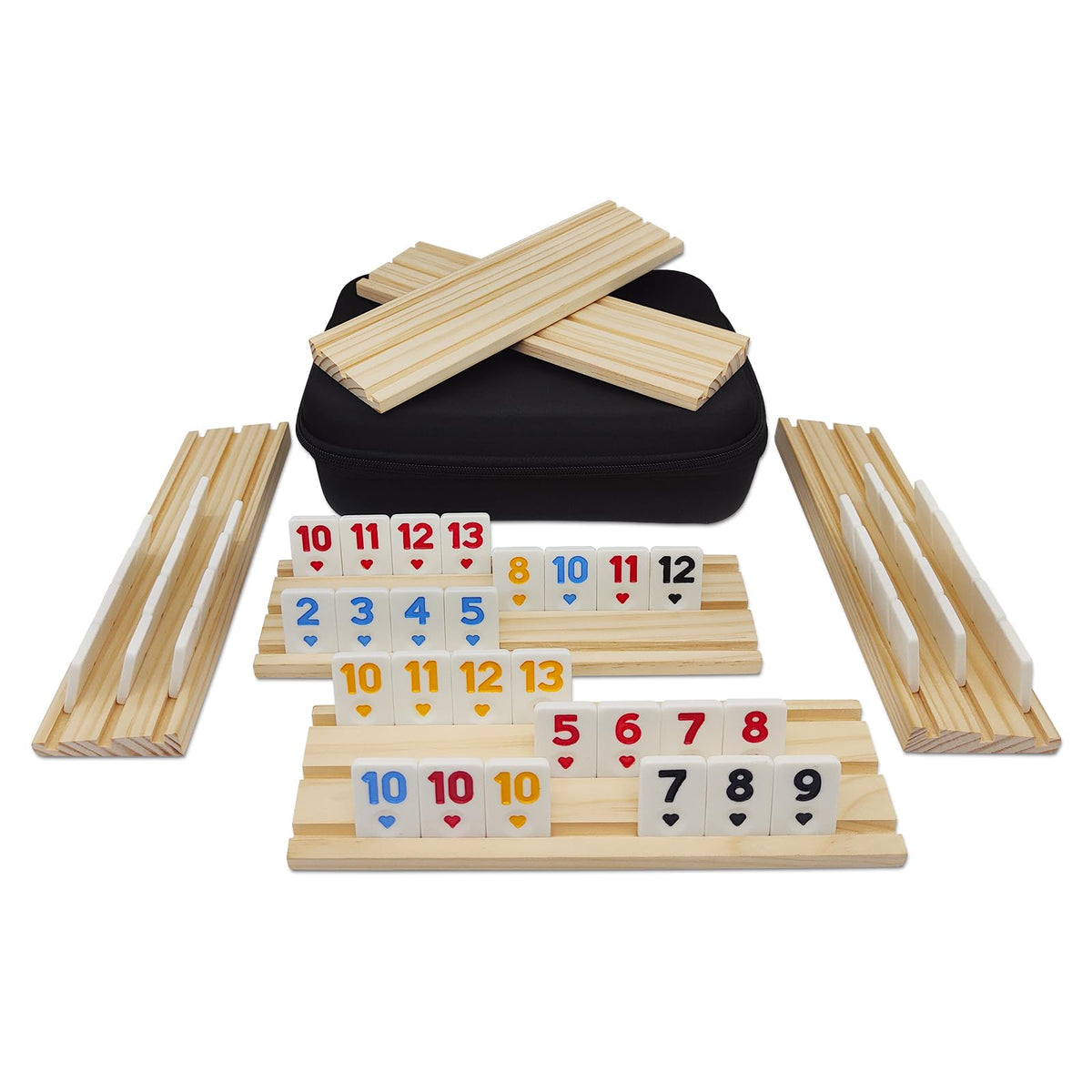 Midolite Rummy Cube tiles collection with 160 durable pieces for family games