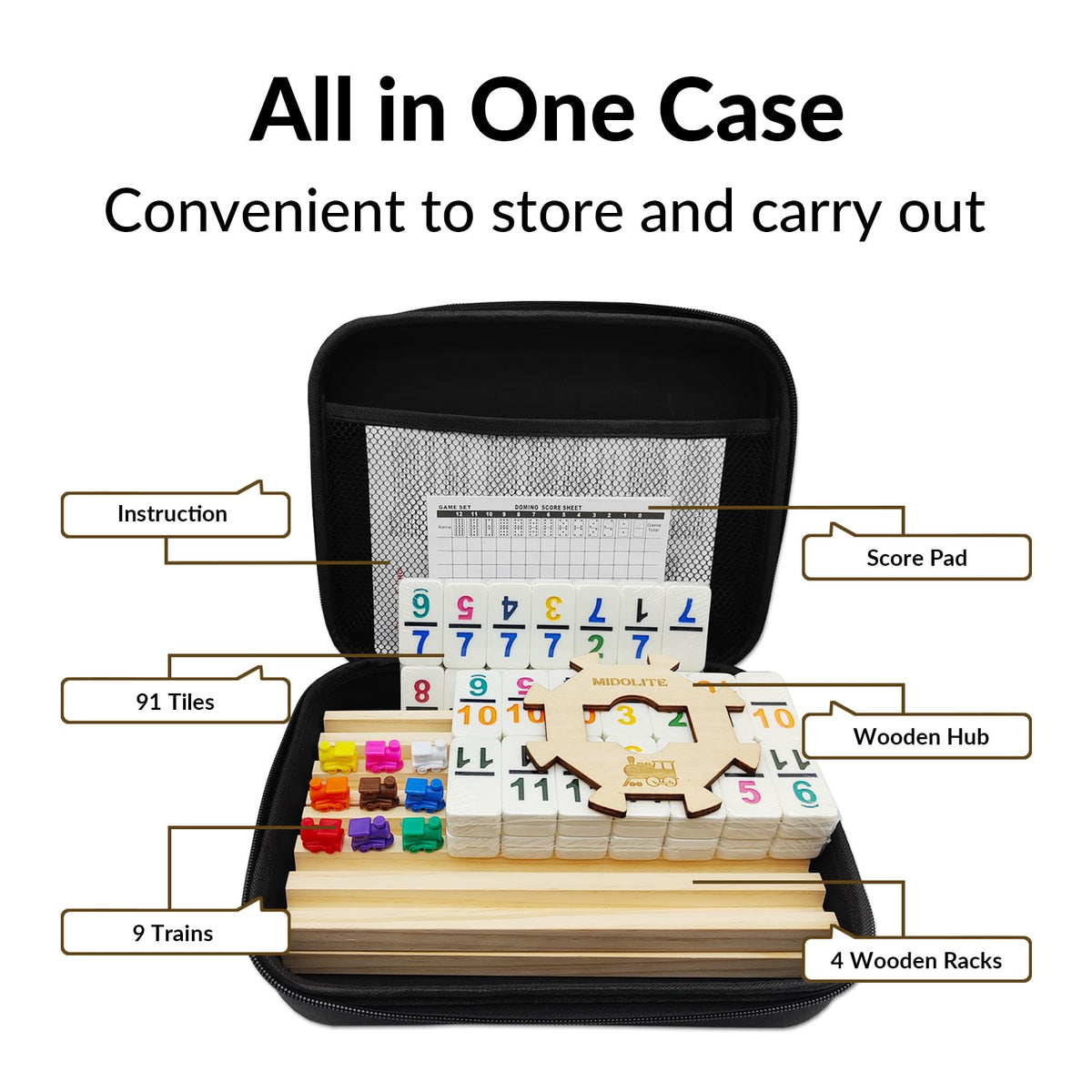 MIDOLITE wooden hub centers trains and keeps components within reach.
