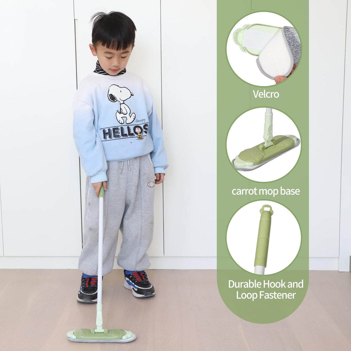 Midoneat ages 1-5 cleaning set suited for children around 75-105 cm tall