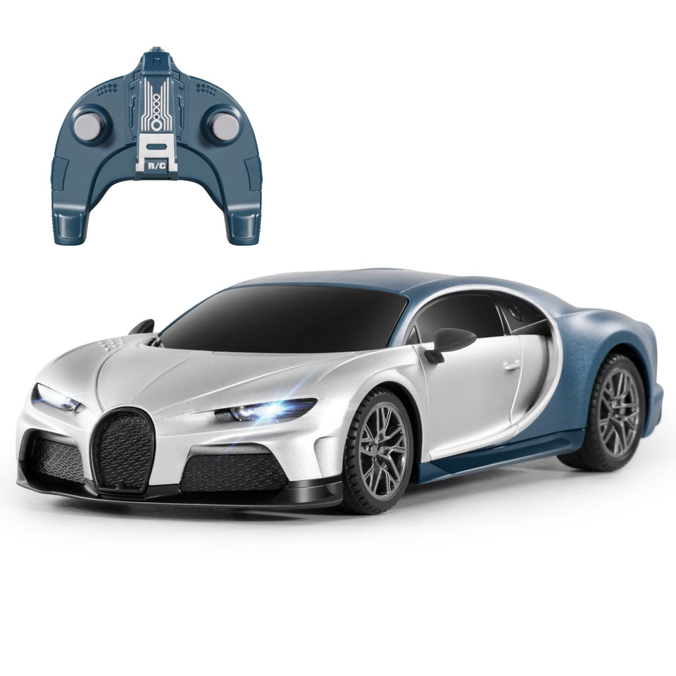 MIEBELY Bugatti Chiron RC Car front view highlights authentic licensed design.