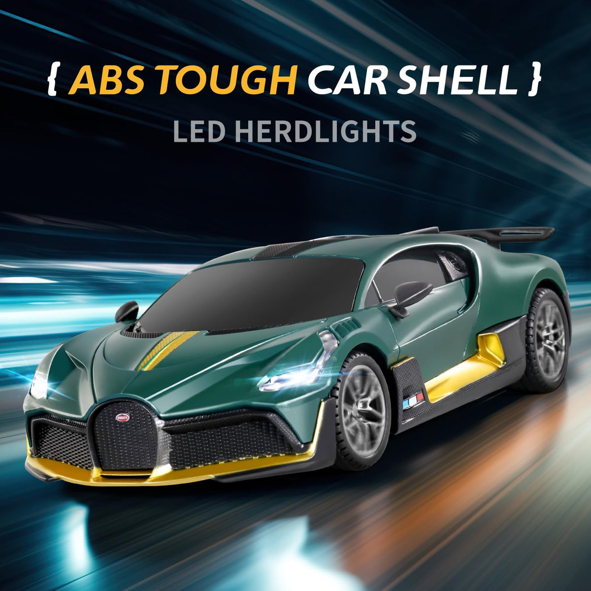 MIEBELY Bugatti Divo 1/24 side view shows sleek profile for display and play